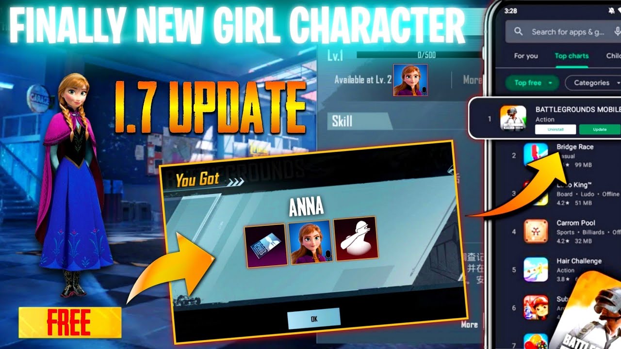 BGMI 1.7 UPDATE RELEASE DATE? | BGMI New Character |Bgmi 1.7 Update New Anna Character |BGMI 1.7 V.