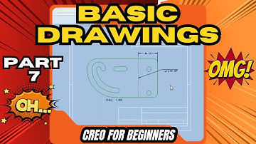 Part 7 – Basic Drawing Layout & Dimensions + Opening Parts From Assemblies -Creo parametric tutorial