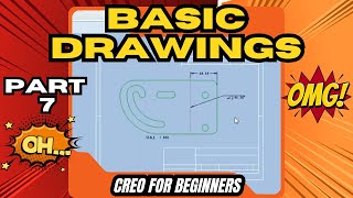Part 7 – Basic Drawing Layout &amp; Dimensions + Opening Parts From Assemblies -Creo parametric tutorial