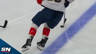 Aleksander Barkov's Would-Be Goal Called Back After Oilers' Challenge