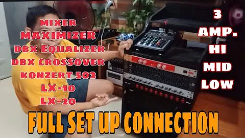 full set up.connection. power by. BBE,dbx, konzert, ACE power amp