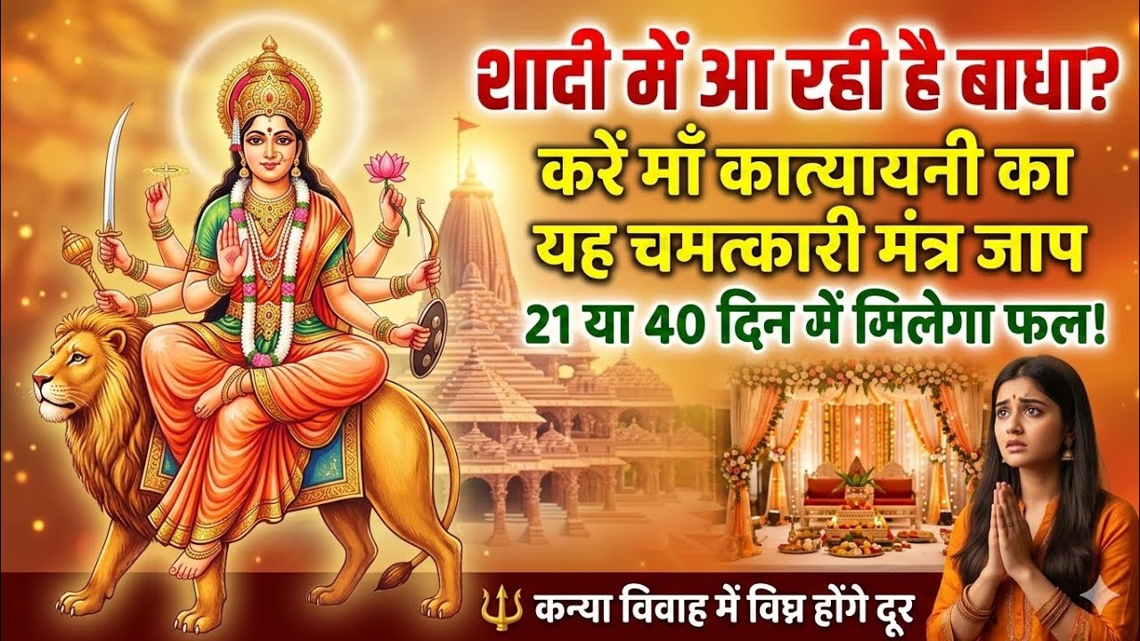 कात्यायनी महामंत्र का जाप करने से कन्या के विवाह आ रहे विघ्न से छुटकारा पाएं #youtubesanatandhrma  