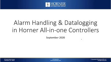 Datalogging & Alarm Handling with Horner PLC