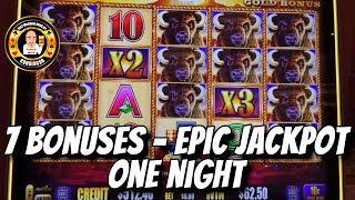 7 Bonuses - EPIC JACKPOT - Buffalo Gold Slot Machine