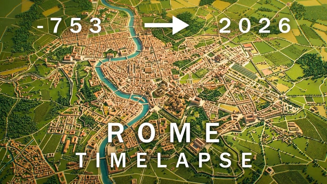 ROME - 3D TIMELAPSE - 300 BCE to 2026 - YouTube