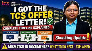 TCS Offer Letter Received | From NQT Test to Offer Letter | Shocking news from TCS | Real Experience