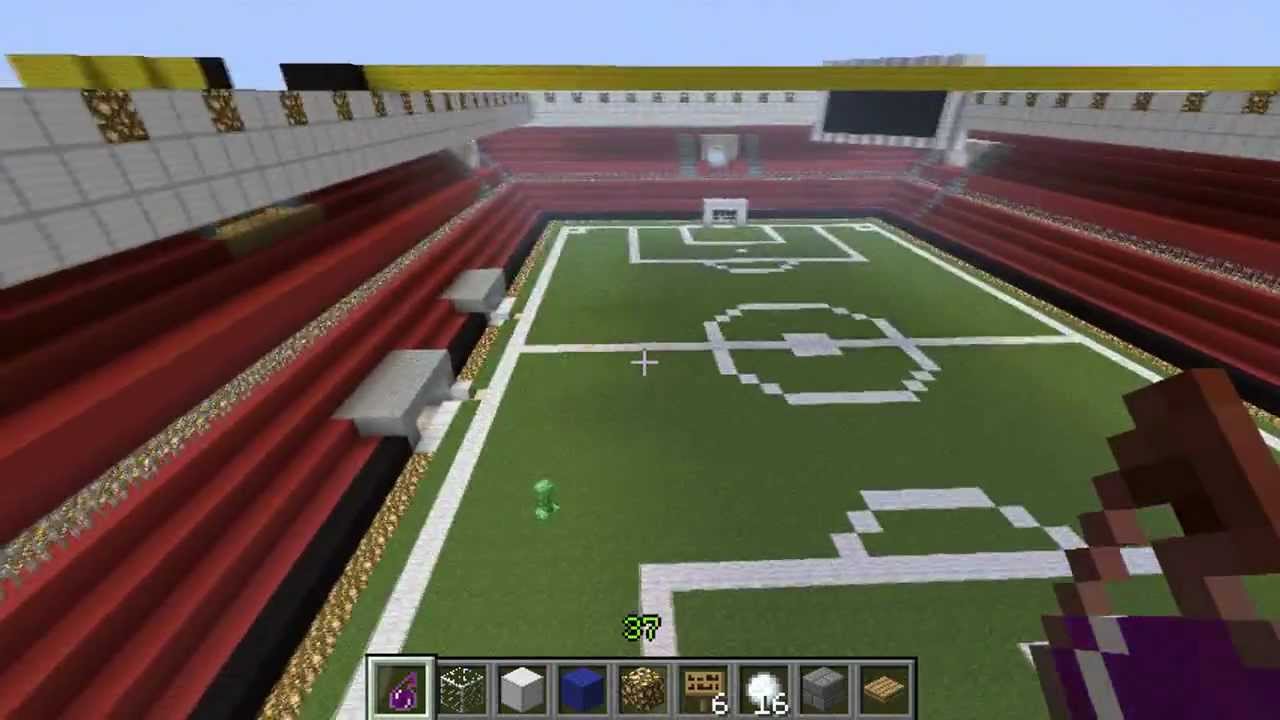 Minecraft Estadio de Fútbol con Jacuzzi Duchas y Ascensor