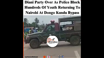 YOUTH Locked By Police At The Dongo Kundu Bypass Near Likoni 