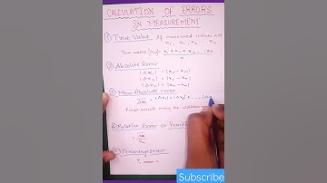 #calculation of errors in measurement #shorts #neet physics #simple trick to learn