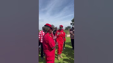 Bobi wine having a brief chat with UPC President comrade Jimmy Akena in Akokoro.