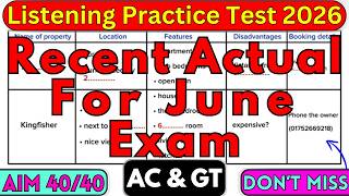 06, 13, 20 &amp; 27 JUNE 2026 REAL EXAM FOR IELTS LISTENING TEST 2026  WITH ANSWERS | LISTENING PRACTICE