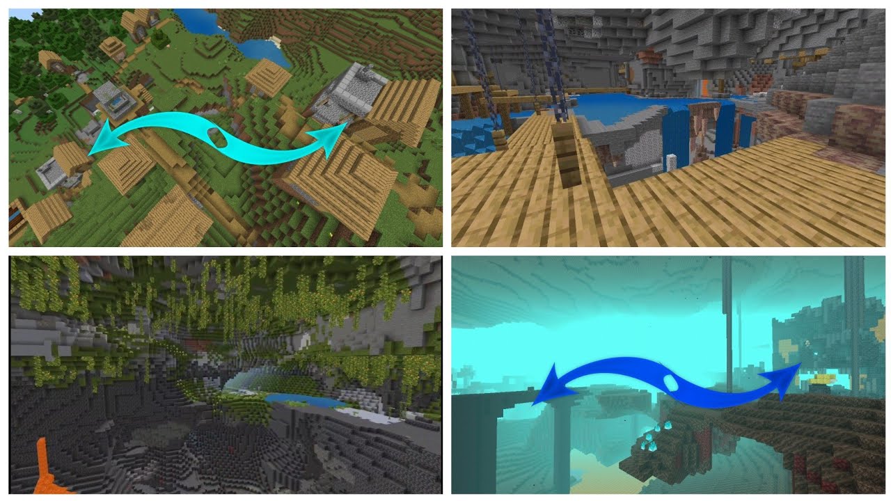 Epic Survival Seed for Bedrock 1.18 | Double Blacksmith Village Near ...