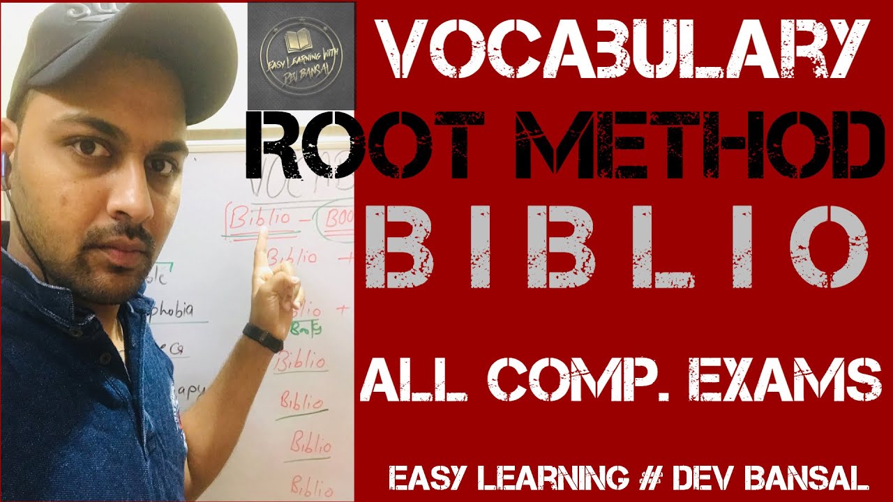 Vocabulary Root Method Biblio Bank Ssc All Comp Exams 