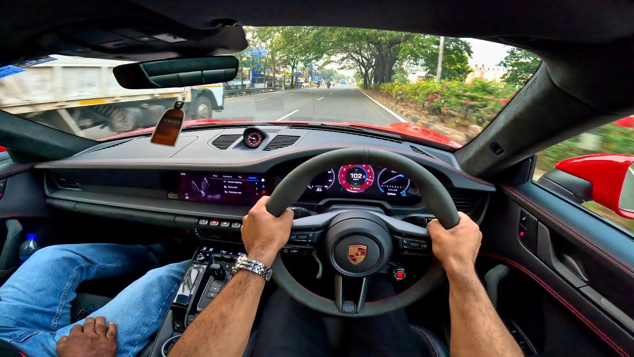 2025 Porsche 911 Carrera 4 GTS POV Test Drive in Kerala Traffic | Real Driving Experience