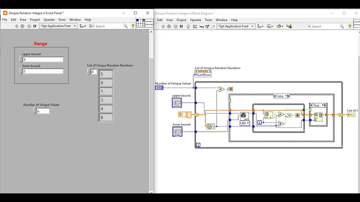 Generate Random Unique Integers Array/List in LabVIEW