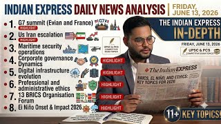 Indian Express Daily News Analysis | 13June 2026 | UPSC Current Affairs | DNA by Santanu kumar