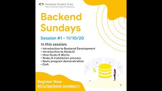 Backend Sundays Session#1 (Recording)