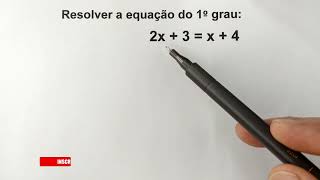 BASIC MATHEMATICS: SOLVING THE FIRST-DEGREE EQUATION 2x + 3 = x + 4. EASY METHOD TO SOLVE IT.
