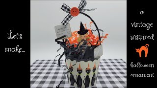 Let's craft a Halloween Witch ornament with baking cups from Home Goods & sweet etsy download