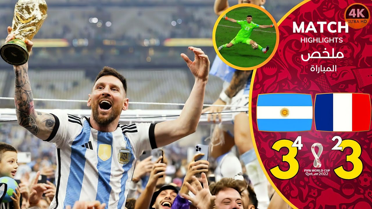 نهائي كأس العالم الأرجنتين و فرنسا - نهائي الحلم أعظم مباراة كرة قدم في التاريخ - ميسى يحسم النهائي
