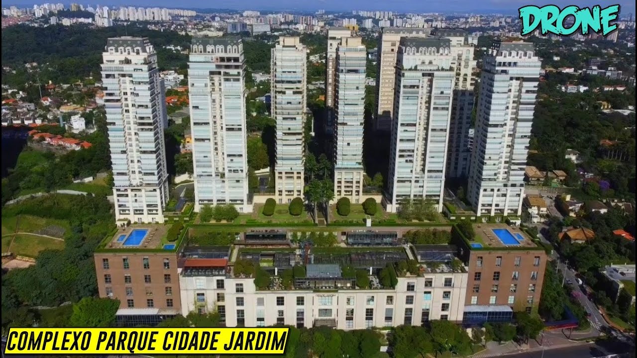 Drone mostra o luxuoso Complexo Parque Cidade Jardim e arredores