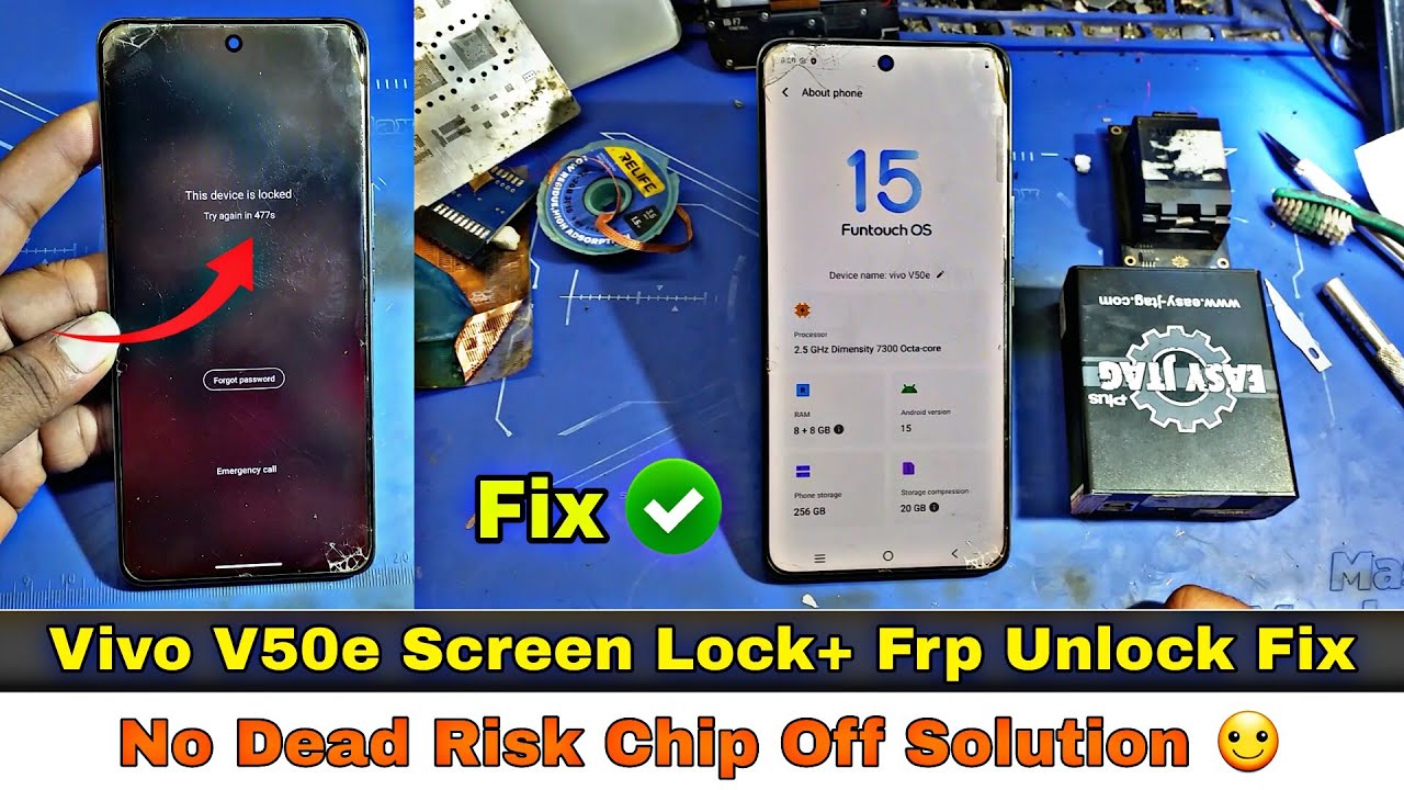 Vivo V50e Screen Lock + Frp Unlock Solution ✅ | Hard Reset Not Working Fix
