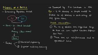 Model of a Battle (Part-1) | Compartmental Model | Differential Equations | Delhi University