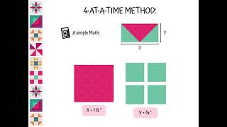 Sewing at a Glance -  Flying Geese Quilt Block - 4 at a time Method
