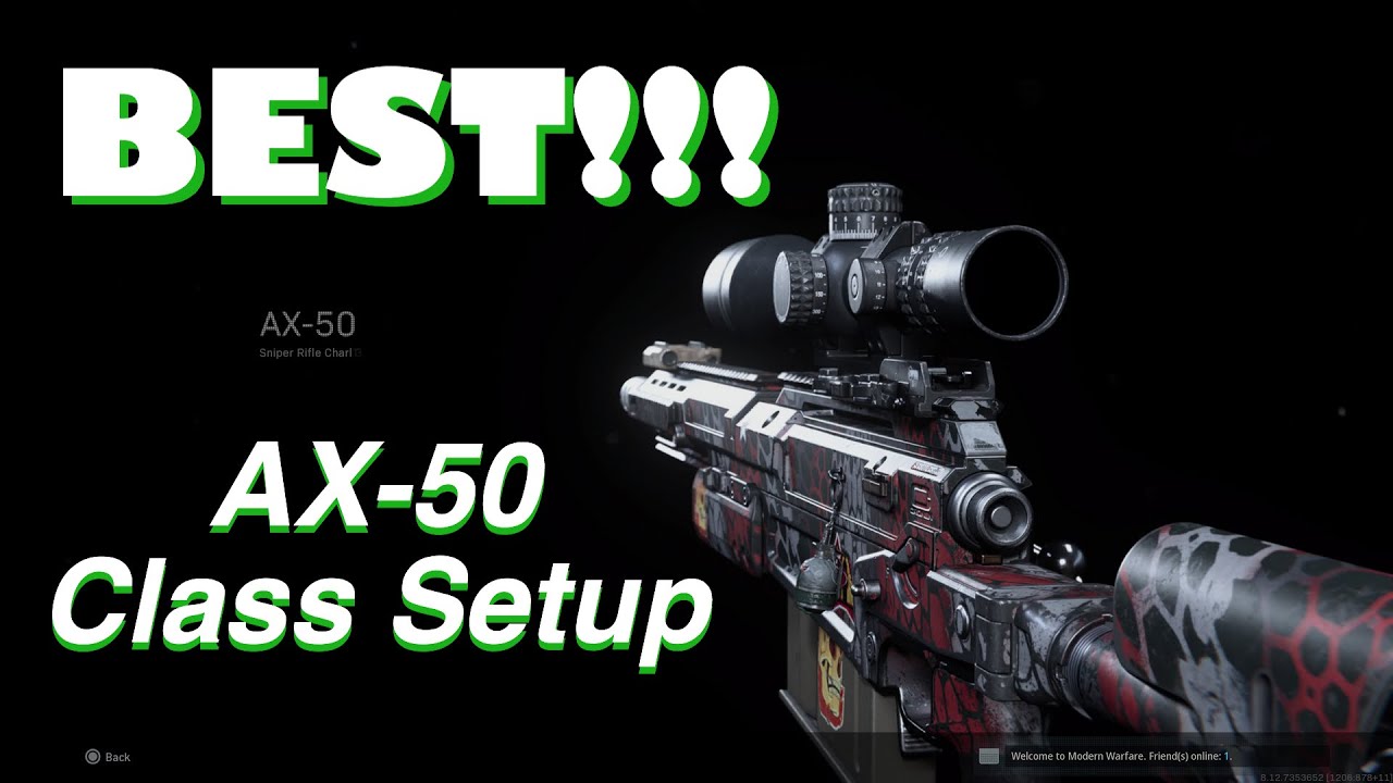 Ax 50 Best Quickscoping Class Setup In Update 1 13 Modern Warfare Youtube