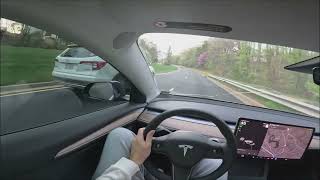 2022 Tesla Model 3 Dual Motor AWD POV Drive | Pure Electric Driving