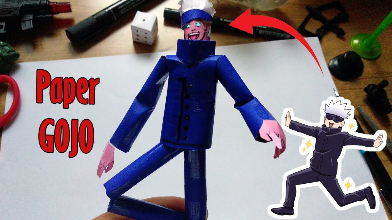 Create Gojo from Jujutsu Kaisen | Easy Paper Figure Tutorial - YouTube