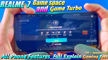 Realme 7 game turbo game space full explain 🤫 realme 7 phone best all features gaming test DPI+Sens.