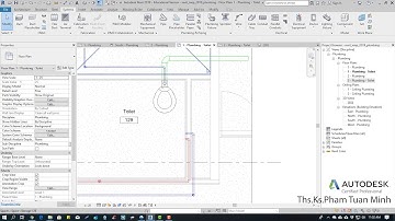 Hướng dẫn sử dụng Revit MEP 2019 | Bài 34: Bố trí đường ống thoát nước