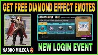 GET DIAMOND EFFECT EMOTES IN PUBG MOBILE || NEW LOGIN EVENT TO GET ANCIENT TEMPLE LOBBY ||