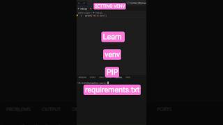 Python Virtual Environment Tutorial | pip venv Setup & requirements.txt Explained. #coding #python