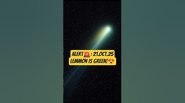 Rare opportunity! Comet Lemmon appears green due to glowing carbon gas around it! #lemmon #comet