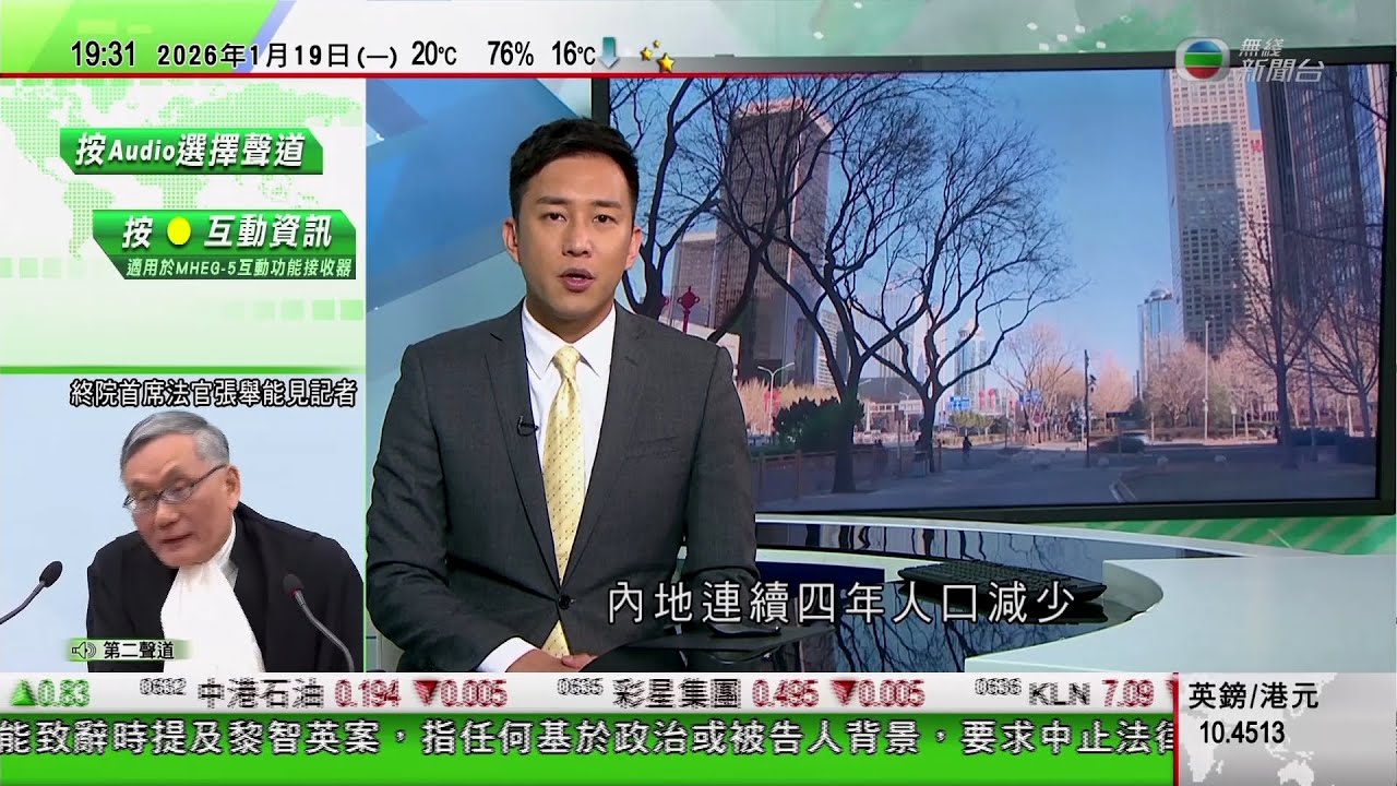 無綫TVB730一小時新聞｜內地人口按年少340萬持續四年負增長｜2035年60歲以上人口預計四億｜特朗普稱若共和黨中期選舉失利或被彈劾　華府可能以戒嚴為由取消選舉｜西班牙兩高速火車相撞39死｜TVB