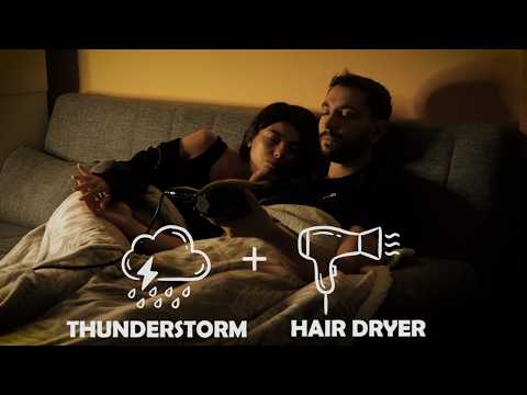 ⛈️ Cozy Hair Dryer + Thunderstorm | 3 Hours Stress Relief ASMR