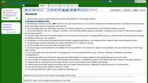 Creating an ePortfolio with Wikispaces