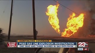 PG & E gas line explosion investigation; one dead and three injured