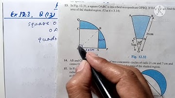 Ex 12.3 Q(13) | Chapter:12 Areas Related to Circles | NCERT Maths Class 10 | CBSE