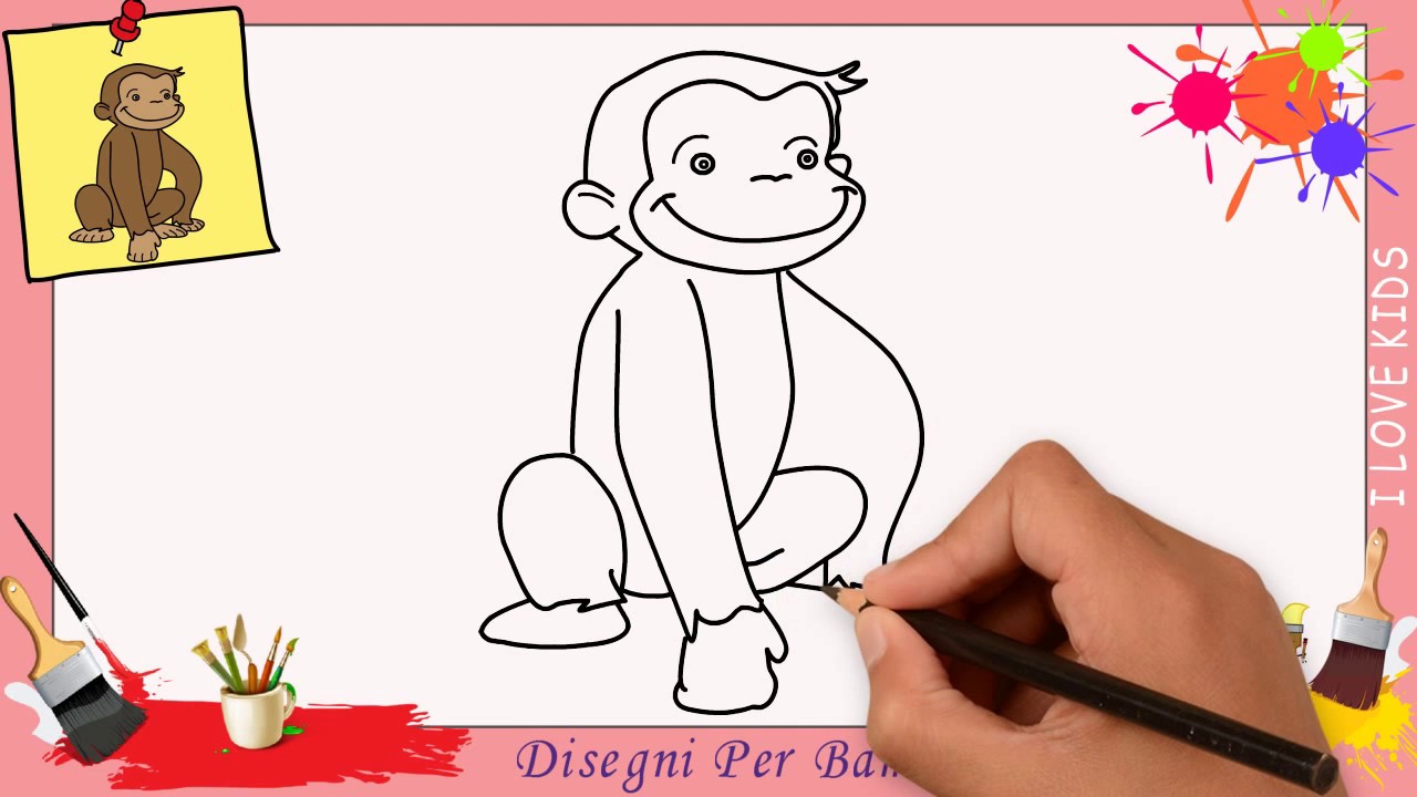 Disegni di scimmie facili per bambini come disegnare una for Disegni natalizi facili da disegnare