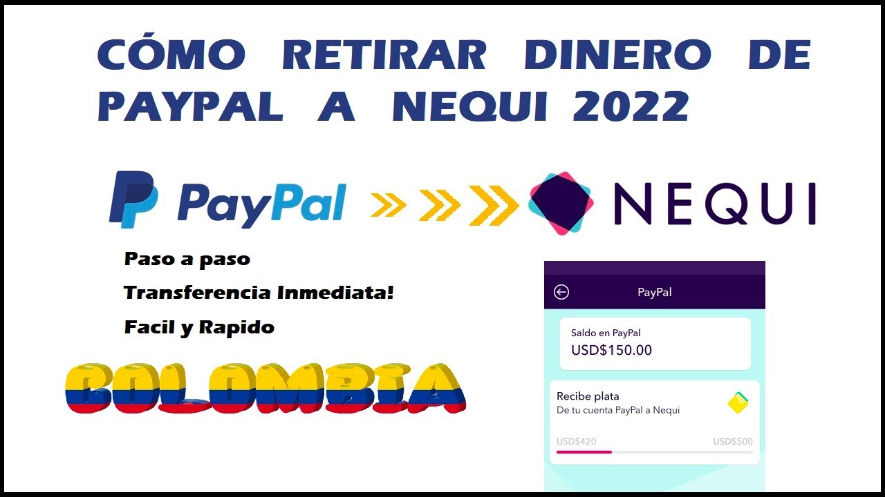 RETIRAR DINERO DE PAYPAL A NEQUI TRAER DINERO DE PAYPAL