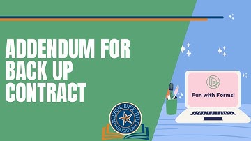Fun with Forms: Addendum for Back Up Contract