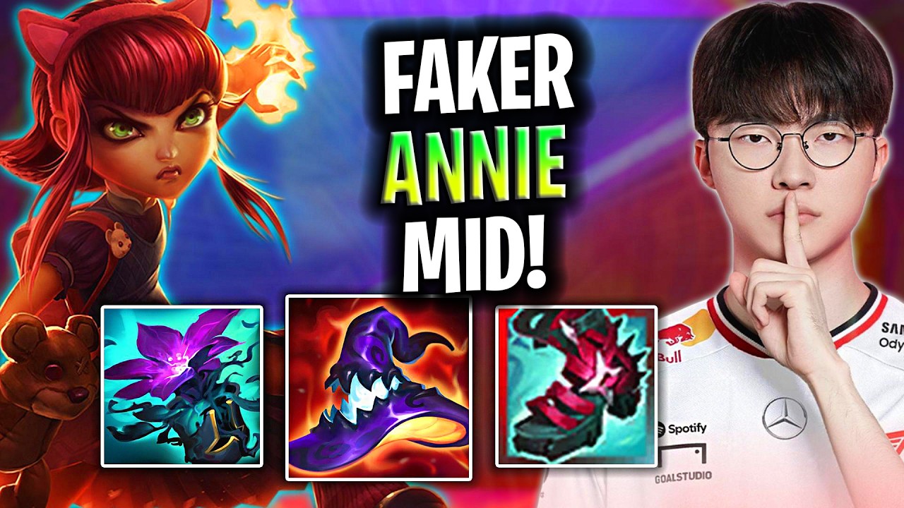 T1 FAKER ANNIE DESTROYED YONE! | T1 Faker Plays Annie Mid vs Yone! High Elo