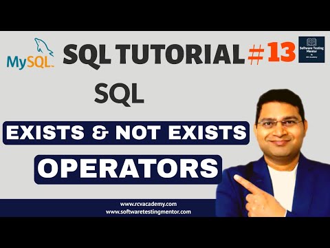 SQL Tutorial #13 - SQL EXISTS and NOT EXISTS Operator