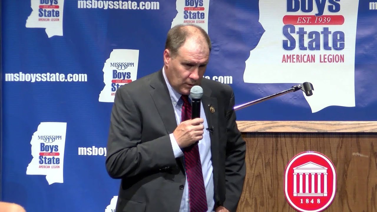 MS Boys State 2016 - Congressman Trent Kelly - YouTube