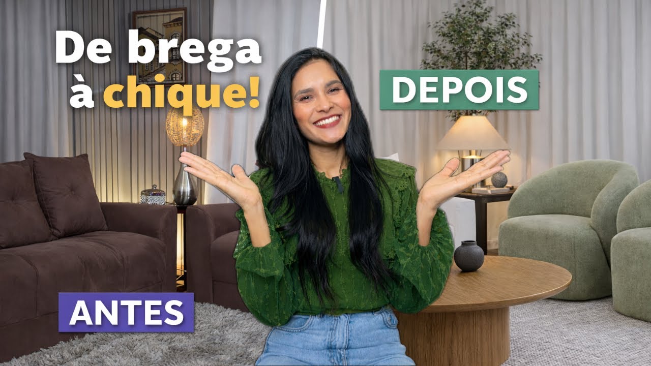 Transformei uma sala BREGA em uma sala CHIQUE (você não vai acreditar no resultado)!
