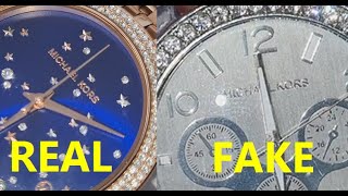 Michael watch real vs fake. How to counterfeit Kors wrist watch - YouTube