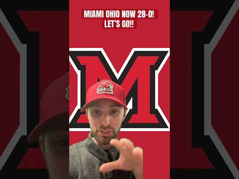 MIAMI OHIO NOW 28-0 LET’S GO FOLKS! WESTERN MICHIGAN ON DECK! #miamiredhawks #sports #ncaabasketball